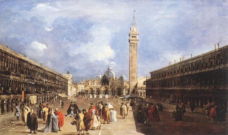 GUARDI, Francesco The Piazza San Marco towards the Basilica dfh oil painting picture